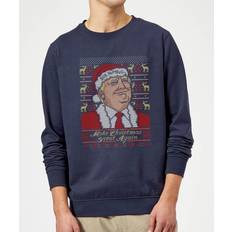 Jersey navideño Suéteres Make Christmas Great Again Sudadera Navideùa - Azul Marino