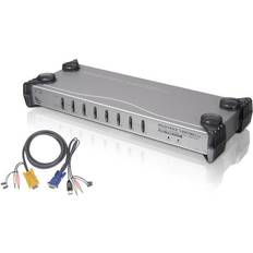KVM Switches Aten CS1758 8-Port USB PS/2-USB KVM Switch with 8-PS/2 Cables