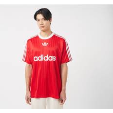 Tennis - White T-shirts Adidas Adicolor Poly T Shirt - Better Scarlet/White