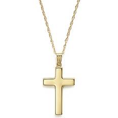 Bloomingdale's 14K Yellow Gold Polished Cross Necklace, 100% Exclusive Gold