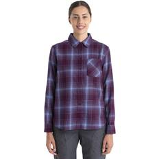 Icebreaker Damen Blusen Icebreaker Damen Dawnder Flannel Bluse lila