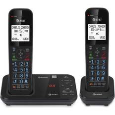 Landline Phones AT&T AT&T GL2113-21 Cordless Phone featuring Connect to Cell with 2 handsets Answering System and Antibacterial Plastic