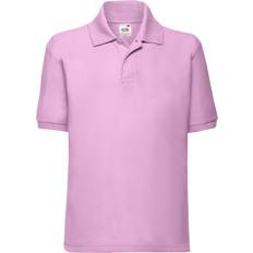 Pink Polo Shirts Children's Clothing Fruit of the Loom Light Pink, 12-13 Children's 65/35 Pique Polo 12-13yrs