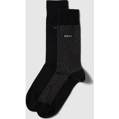 HUGO BOSS Strømper HUGO BOSS 2P RS Minipattern CC 10249330 Sort 43-46