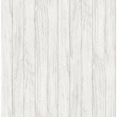 Wallpapers Scott Living Brixton Plank Self Adhesive Wallpaper White