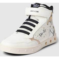 Geox flicka Skylin Girl sneakers, Vit svart