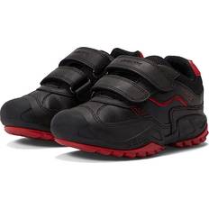 Boys - Leather Trainers Geox Kids New Savage Breathable Trainers with Touch 'n' Close Fastening Black