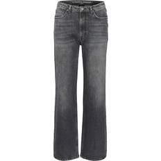 My Essential Wardrobe The Louis High Wide Jeans, Dark Grey Retro Wash, W25/L32