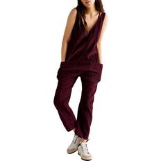 Marrone - Tuta intera Tute intere Free People High Roller Cord Jumpsuit - Italian Plum/Purple