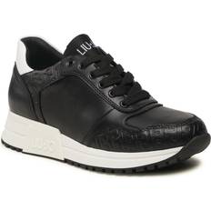 Sko Liu Jo Uld Stilfulde Eco-Leather Snøresneakers - Sort