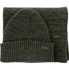 Barbour Sombreros Barbour Crimdon Schal und Beanie Ripped Set Green One