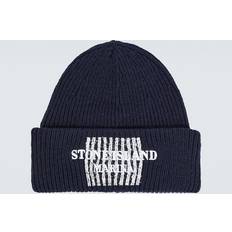 Stone Island Dame Tøj Stone Island Navy Painted Beanie V0020 NAVY BLUE UNI