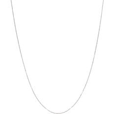 White Gold Necklaces Royal Chain 14k Solid White Gold 0.8 mm Cable Chain Necklace Lobster Claw Clasp