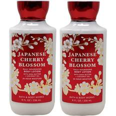 Bath & Body Works Japanese Cherry Blossom Lotion Shea Butter Vitamin E 8.0 Oz Pack 2