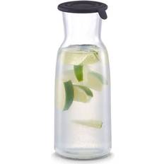 Zeller Glaskaraffel Med Silikonelåg 700 ml Sort