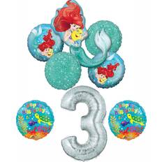 Princess Balloons Anagram Ariel Little Mermaid Princess Undersea 3rd BIRTHDAY PARTY Balloon decorations supplies