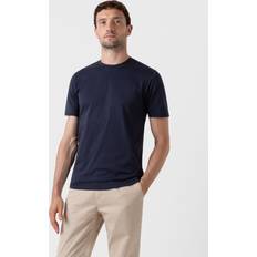 Sunspel T-shirts Sunspel Riviera Organic Tee Navy