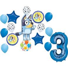 Balloons Anagram Bluey 3rd Birthday Party Supplies Balloon Bouquet Decorations