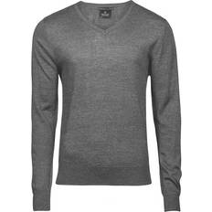Merino Wool - Women Jumpers Tee jays Knitted Crew Neck Sweater Grey