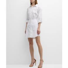 Veronica Beard Rae cotton poplin shirt dress white