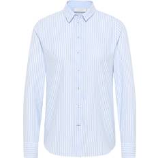 Gestreept - Vrouw Blouses Eterna Oxford Shirt Blouse - Bleu Clair Rayé