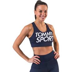 Tommy Hilfiger Polyester BH:ar Tommy Hilfiger Sports Bra Logo Mid Blue