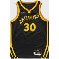 Nike NBA Game Jerseys Nike Men's 2023-24 City Edition Golden State Warriors Steph Curry #30 Black Swingman Jersey, Holiday Gift