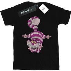 Oberteile Disney Alice In Wonderland Cheshire Cat Upside Down T-Shirt Black