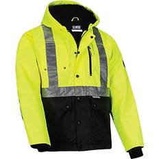 Unisex Work Jackets Ergodyne GloWear 8275 Heavy-Duty High-Visibility Workwear Jacket, 3XL, Lime/Black 23977 Lime