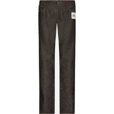 Dolce & Gabbana Blue Pants Dolce & Gabbana Double-Face Denim and Flannel Pants light_grey