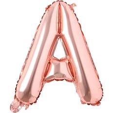 Rose Gold Latex Balloons Reians 16" inch Single Rose Gold Alphabet Letter Number Balloons Aluminum Hanging Foil Film Balloon Wedding Birthday Party Decoration Banner Air Mylar Balloons 16 inch Rose Gold A