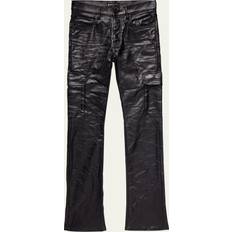 Men - Purple Jeans Purple Brand Patent Film Flare Slim Fit Cargo Pants