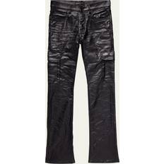 Uomo - Viola Jeans Purple Patent Film Flare Cargo Pants -