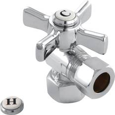 Plumbing Kingston Brass CC44401ZX 1/2 FIP x 1/2 OD Comp Angle Stop Valve Polished Chrome