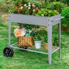 Outdoor Planter Boxes Bed Bath & Beyond Metal Raised Planter Box Legs Flower