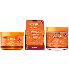 Cantu Hair Treatment Kit with Coconut Curling Cream, Edge Stay Twist Gel