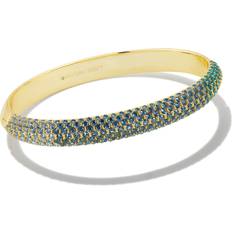 Bracelets Kendra Scott 14k Gold-Plated Pave Bangle Bracelet Gld Grn Bl Gld Grn Bl