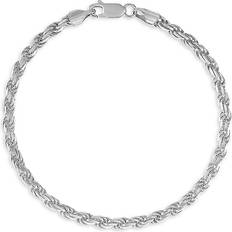 Men Bracelets Esquire Men's Sterling Silver Rope Chain Bracelet