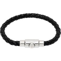 Ferragamo Pulseras Ferragamo Black Braided Leather Bracelet BR PELLE NERO PLD LU UNI