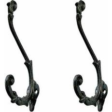 Iron Towel Rails, Rings & Hooks Wrought Iron Double Hook Vintage Double