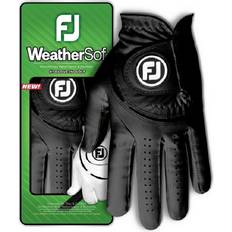 Schwarz Golfhandschuhe FootJoy Weathersof Golf Glove 9012025