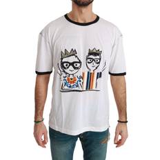 Dolce & Gabbana Herre T-shirts Dolce & Gabbana White Men Print #dgfamily Cotton T-shirt IT44