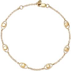 Moon & Meadow Evil Eye Link Bracelet - Gold