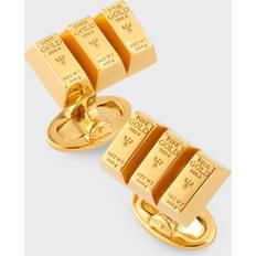 Gold - Women Cufflinks Men's 18K Gold Vermeil Bullion Bar Cufflinks GOLD