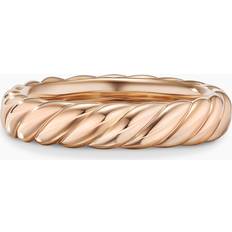 David Yurman Rose Gold Rings David Yurman Sculpted Cable Band Ring in 18K Rose Gold, 4.6mm Women's