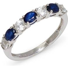 Effy Women Rings Effy Women's 14K White Gold, Blue & White Sapphire Ring