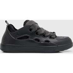 Lanvin Black Curb Color-Block Sneakers ANTHRACITE IT