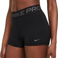 Elastane/Lycra/Spandex - Women Shorts Nike Pro 3" Shorts Women - Black/Iron Grey