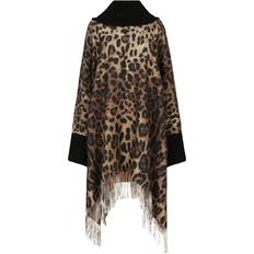 Cashmere Jackets Dolce & Gabbana Cashmere and wool poncho leo