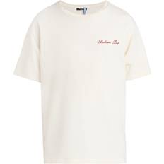 Balmain T-shirts Balmain Katoenen T-shirt Met Geborduurd Logo - Wit